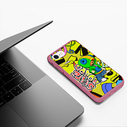 Чехол iPhone 7/8 матовый Brawl Stars skateboard, цвет: 3D-малиновый — фото 2
