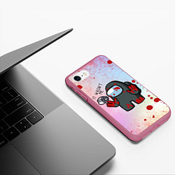Чехол iPhone 7/8 матовый IT WASN T ME Z, цвет: 3D-малиновый — фото 2