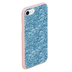 Чехол iPhone 7/8 матовый Море волнуется, цвет: 3D-светло-розовый — фото 2