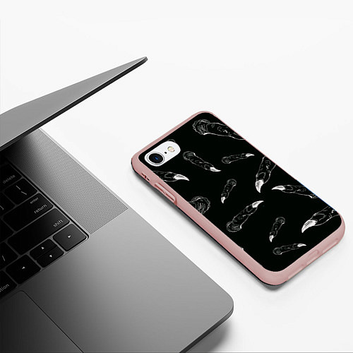 Чехол iPhone 7/8 матовый Jujutsi Kaisen Sukuna - Пальцы / 3D-Светло-розовый – фото 3