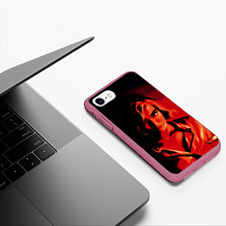Чехол iPhone 7/8 матовый Ход Королевы, цвет: 3D-малиновый — фото 2