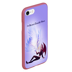 Чехол iPhone 7/8 матовый The Seven Deadly Sins, цвет: 3D-малиновый — фото 2