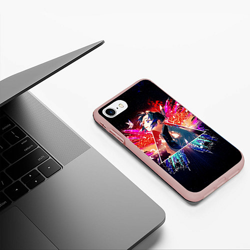 Чехол iPhone 7/8 матовый Шинобу Кочо / 3D-Светло-розовый – фото 3