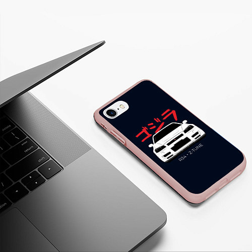 Чехол iPhone 7/8 матовый Skyline R34 Z-Tune / 3D-Светло-розовый – фото 3