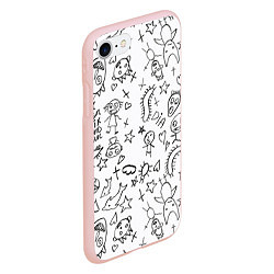 Чехол iPhone 7/8 матовый DIE ANTWOORD, цвет: 3D-светло-розовый — фото 2