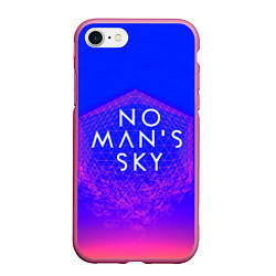 Чехол iPhone 7/8 матовый NO MANS SKY, цвет: 3D-малиновый