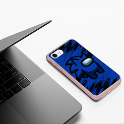 Чехол iPhone 7/8 матовый AMONG US - СОНИК, цвет: 3D-светло-розовый — фото 2