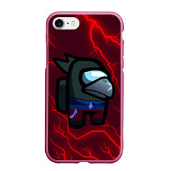 Чехол iPhone 7/8 матовый AMONG US - BRAWL STARS CROW, цвет: 3D-малиновый