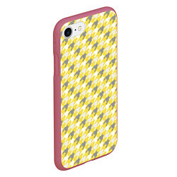 Чехол iPhone 7/8 матовый Ultimate Houndstooth, цвет: 3D-малиновый — фото 2