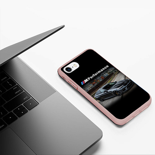 Чехол iPhone 7/8 матовый BMW Z / 3D-Светло-розовый – фото 3