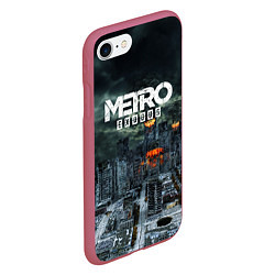 Чехол iPhone 7/8 матовый Metro Exodus, цвет: 3D-малиновый — фото 2