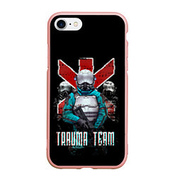 Чехол iPhone 7/8 матовый CYBERPUNK TRAUMA TEAM, цвет: 3D-светло-розовый