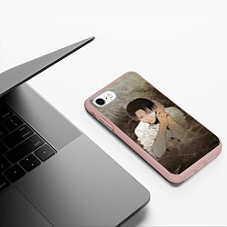 Чехол iPhone 7/8 матовый Attack on Titan, цвет: 3D-светло-розовый — фото 2