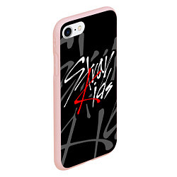 Чехол iPhone 7/8 матовый STRAY KIDS, цвет: 3D-светло-розовый — фото 2