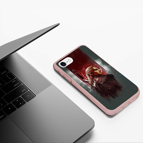 Чехол iPhone 7/8 матовый The Wticher 3D / 3D-Светло-розовый – фото 3