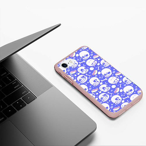 Чехол iPhone 7/8 матовый Undertale / 3D-Светло-розовый – фото 3