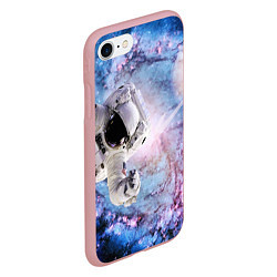 Чехол iPhone 7/8 матовый Космонавт, цвет: 3D-баблгам — фото 2