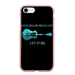 Чехол iPhone 7/8 матовый The Beatles, цвет: 3D-светло-розовый