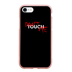 Чехол iPhone 7/8 матовый DONT TOUCH, цвет: 3D-светло-розовый