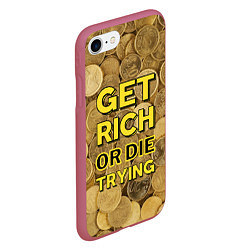 Чехол iPhone 7/8 матовый Разбогатей, цвет: 3D-малиновый — фото 2