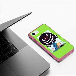 Чехол iPhone 7/8 матовый Стальной Алхимик, цвет: 3D-малиновый — фото 2
