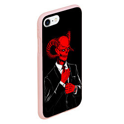 Чехол iPhone 7/8 матовый Дьявол, цвет: 3D-светло-розовый — фото 2