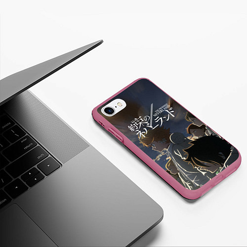 Чехол iPhone 7/8 матовый The promised neverland Z / 3D-Малиновый – фото 3