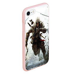 Чехол iPhone 7/8 матовый Assassin’s Creed 3, цвет: 3D-светло-розовый — фото 2