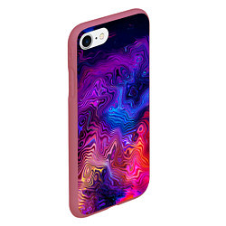 Чехол iPhone 7/8 матовый НЕОНОВЫЕ РАЗВОДЫ, цвет: 3D-малиновый — фото 2