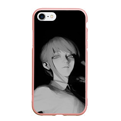 Чехол iPhone 7/8 матовый Makima Chainsaw Man, цвет: 3D-светло-розовый