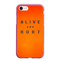 Чехол iPhone 7/8 матовый Alive and hurt, цвет: 3D-малиновый