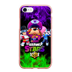 Чехол iPhone 7/8 матовый Brawl Stars the StarrForce, цвет: 3D-светло-розовый