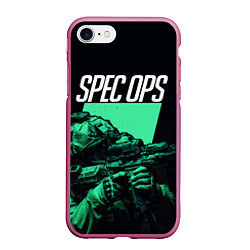 Чехол iPhone 7/8 матовый Spec Ops, цвет: 3D-малиновый