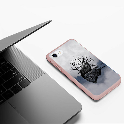 Чехол iPhone 7/8 матовый Русь / 3D-Светло-розовый – фото 3