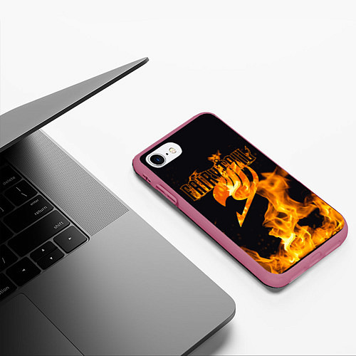 Чехол iPhone 7/8 матовый Сказка о хвосте феи / 3D-Малиновый – фото 3