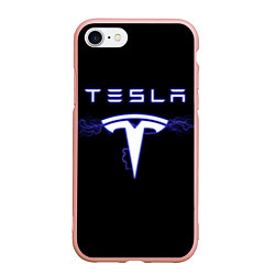 Чехол iPhone 7/8 матовый TESLA, цвет: 3D-светло-розовый