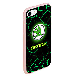 Чехол iPhone 7/8 матовый SKODA, цвет: 3D-светло-розовый — фото 2