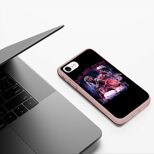 Чехол iPhone 7/8 матовый LIL UZI VERT XO TOUR LIF3 / 3D-Светло-розовый – фото 3