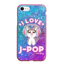 Чехол iPhone 7/8 матовый I Love Cat Pop