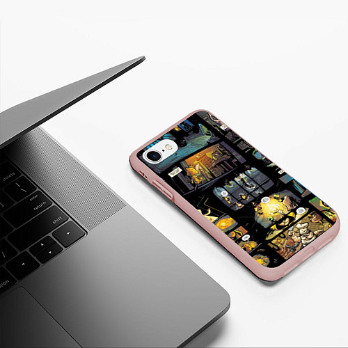 Чехол iPhone 7/8 матовый LITTLE NIGHTMARES / 3D-Светло-розовый – фото 3