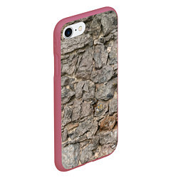 Чехол iPhone 7/8 матовый Сломанная стена, цвет: 3D-малиновый — фото 2