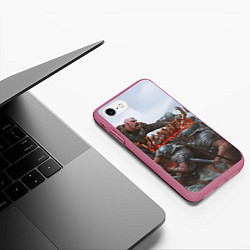 Чехол iPhone 7/8 матовый Valheim Вальхейм, цвет: 3D-малиновый — фото 2