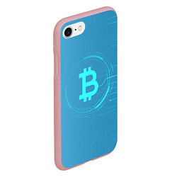 Чехол iPhone 7/8 матовый Bitcoin, цвет: 3D-баблгам — фото 2