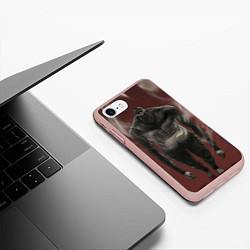 Чехол iPhone 7/8 матовый Титан, цвет: 3D-светло-розовый — фото 2