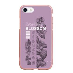 Чехол iPhone 7/8 матовый Blossom, цвет: 3D-светло-розовый