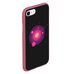 Чехол iPhone 7/8 матовый Межзвездное путешествие, цвет: 3D-малиновый — фото 2