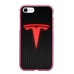 Чехол iPhone 7/8 матовый NEON TESLA НЕОН ТЕСЛА, цвет: 3D-малиновый