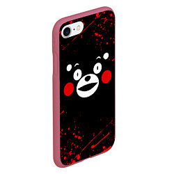 Чехол iPhone 7/8 матовый KUMAMON КУМАМОН, цвет: 3D-малиновый — фото 2