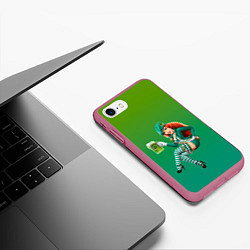 Чехол iPhone 7/8 матовый Девушка вечеринка на Патрика, цвет: 3D-малиновый — фото 2