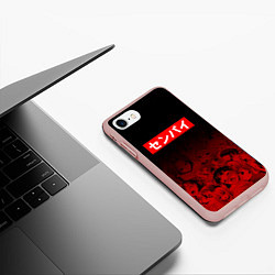 Чехол iPhone 7/8 матовый SENPAI СЕНПАЙ, цвет: 3D-светло-розовый — фото 2
